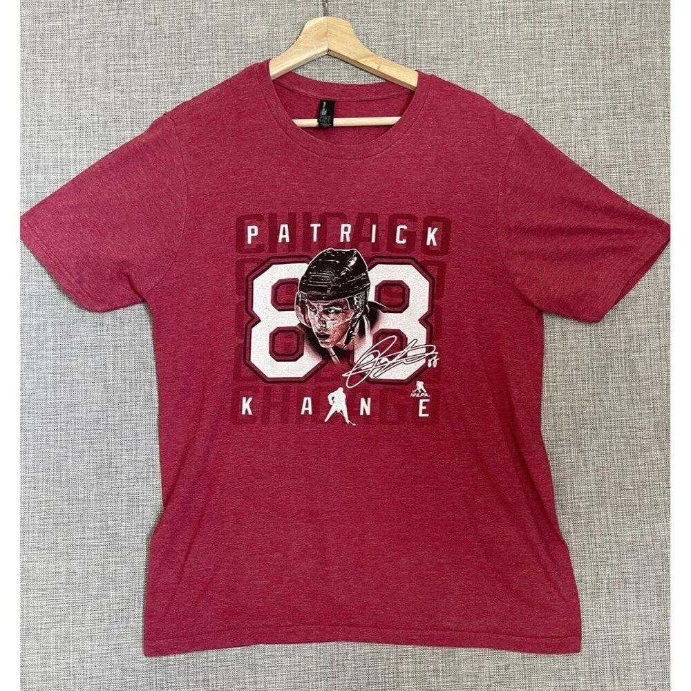 Chicago Blackhawks Patrick Kane Shirt Mens Large #88 NHLPA Hockey Red NHL - Picture 9 of 9